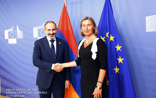 Nikol Pashinyan, Federica Mogherini meet in Brussels