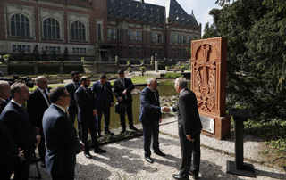 Armenian khachkar inaugurated at Peace Palace in The Hague within the framework of Prime Minister Pashinyan's visit