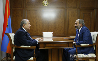 Prime Minister Nikol Pashinyan, President Armen Sarkissian discuss internal situation-related issues