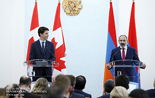 Armenian, Canadian Prime Ministers make statements summarizing the results of negotiations and answer journalists’ questions


