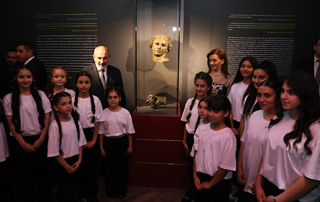 The Prime Minister attends with his lady the opening of international exhibition "Mother Deity. From Anahit to Mariam" at the History Museum of Armenia