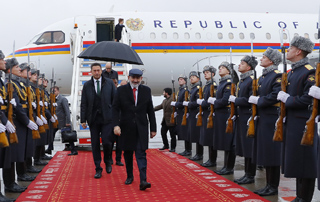 The Prime Minister arrives in Kazan