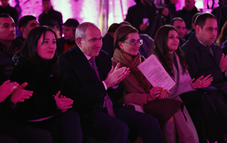 The Prime Minister and his wife attend the Christmas Spiritual Music Festival at the St. Grigor Church in Aruch