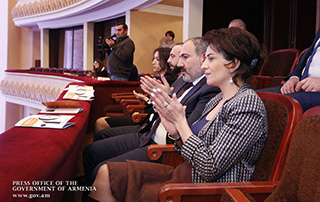 Nikol Pashinyan, Anna Hakobyan attend opening of 10th Armenian Composer Art Festival