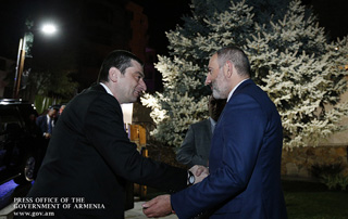 PM Nikol Pashinyan hosts official dinner in honor of Giorgi Gakharia