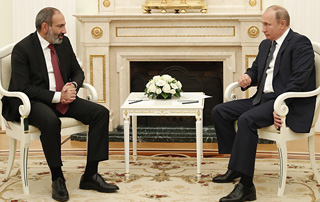 Kremlin hosts meeting between Nikol Pashinyan and Vladimir Putin