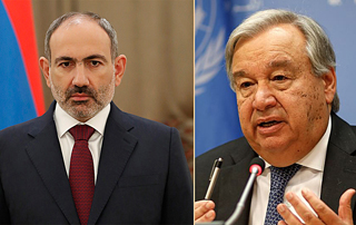Премьер-министр Пашинян провел телефонный разговор с генеральным секретарем ООН